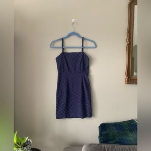 Old navy, navy colored bodycon dress with white polka dots. Small.